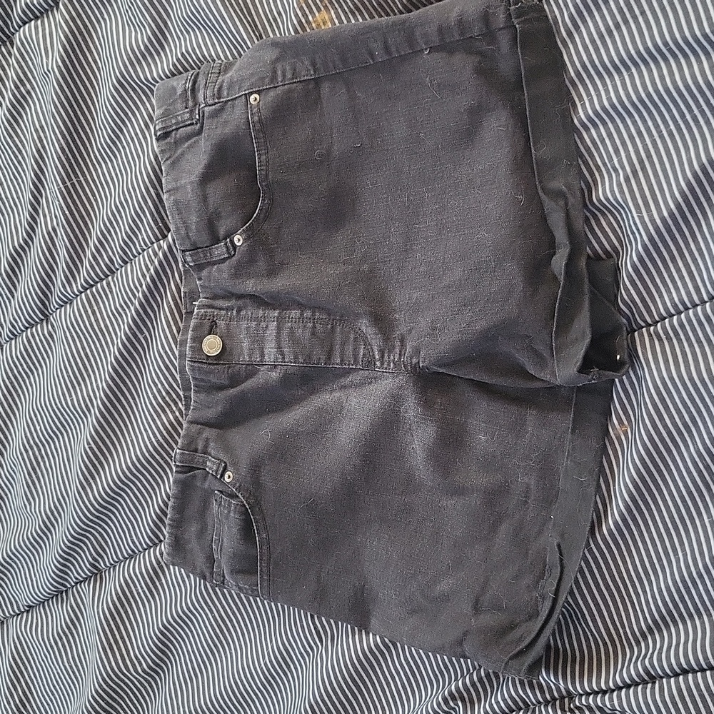 Black Denim Shorts